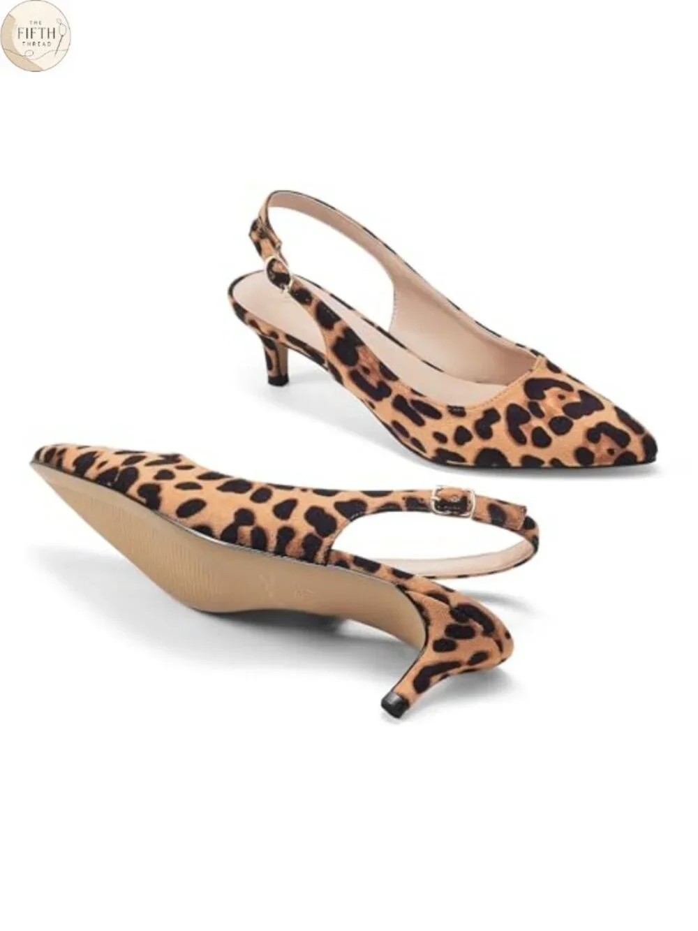 Kitten Heels Closed Toe Slingback Pumps Pointed Toe 2in Low Heel Vegan